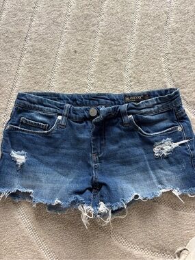 Blank NYC Indigo Distressed Denim Cutoff Shorts